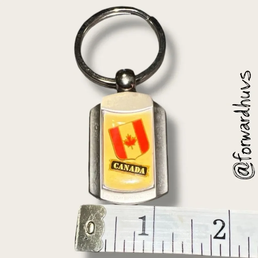 Bundle Sale 3 for $15 | Canada Flag Keychain – Metal – Bold Design